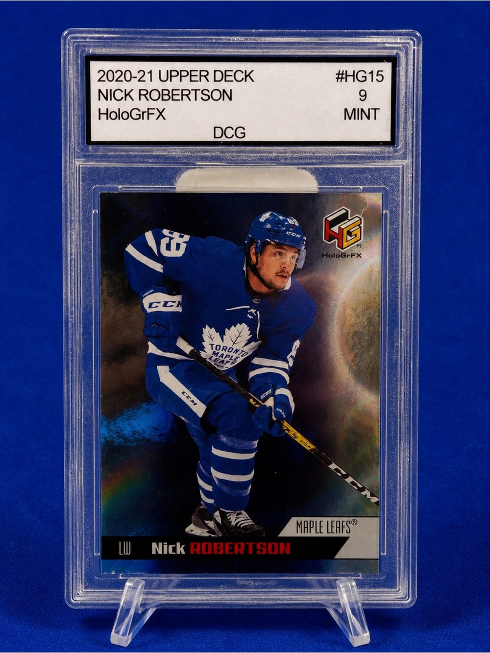 Upper Deck 2020-21 Nick Robertson HoloGrFX Rookie Card - Toronto Maple Leafs